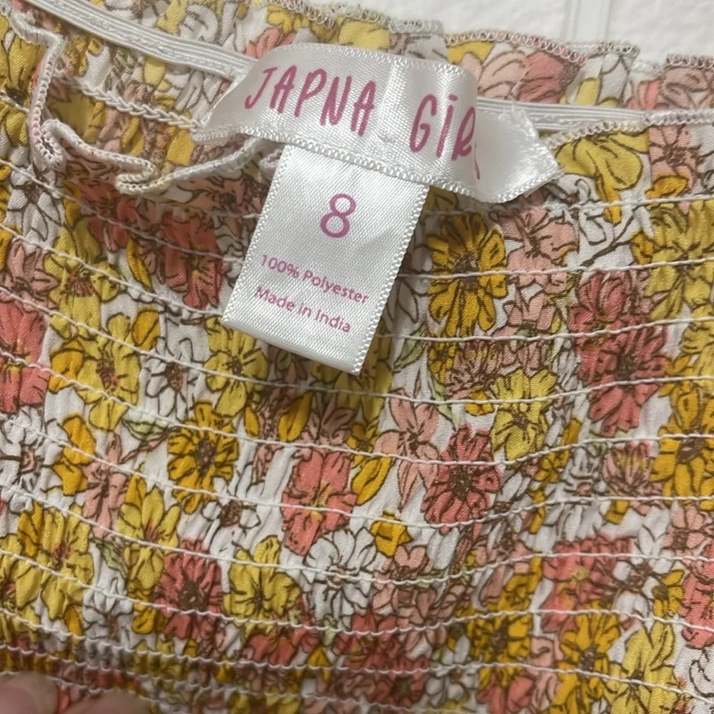 Japna Floral Top & Cropped Pants Size 8 EUC